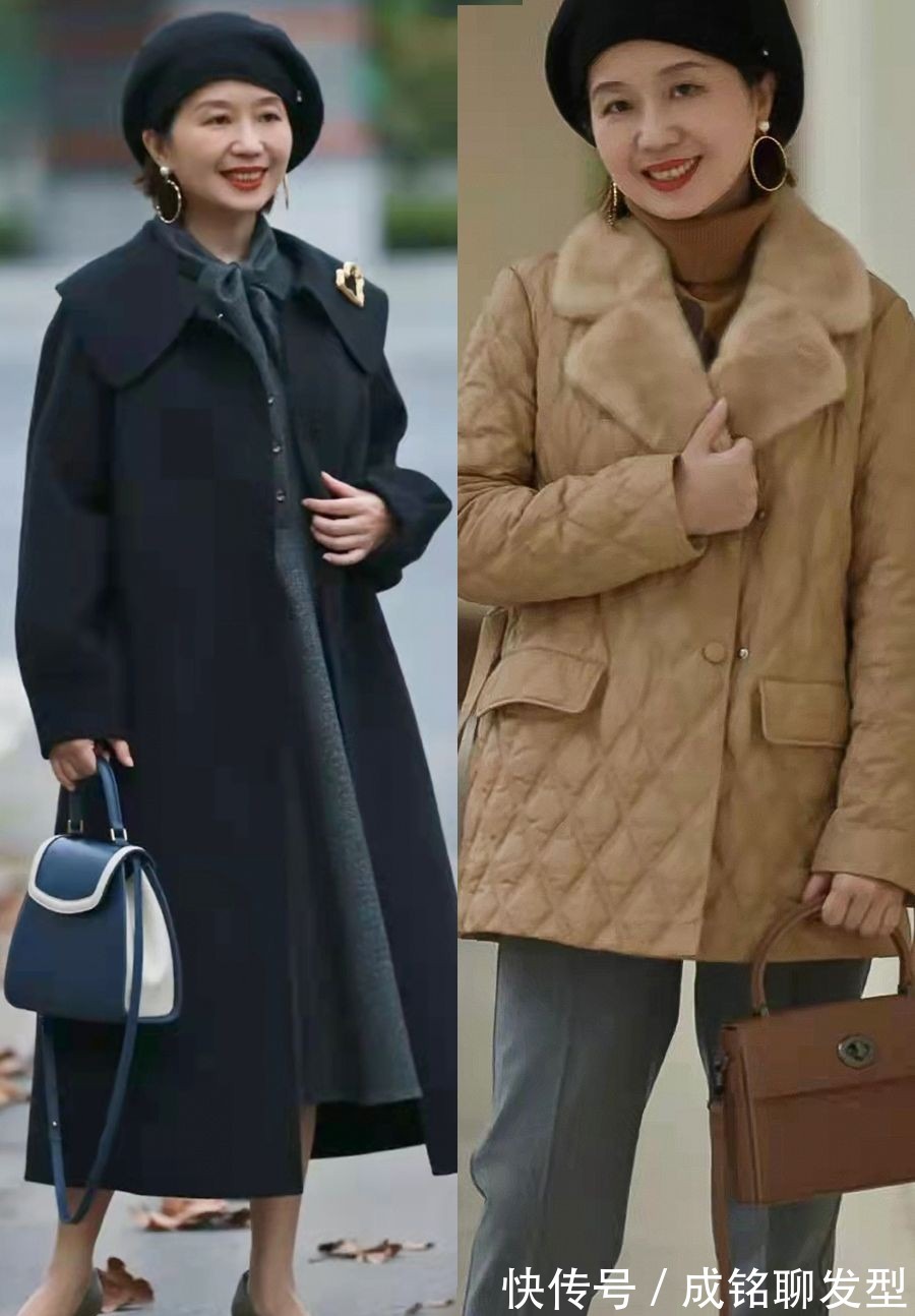 裙装|50岁+的冬装搭配模板,真实自然接地气,普通人也能穿出高级感