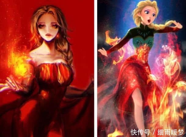 冰雪奇缘如果艾莎使用的是火魔法，画面瞬间高燃，网友龙妈