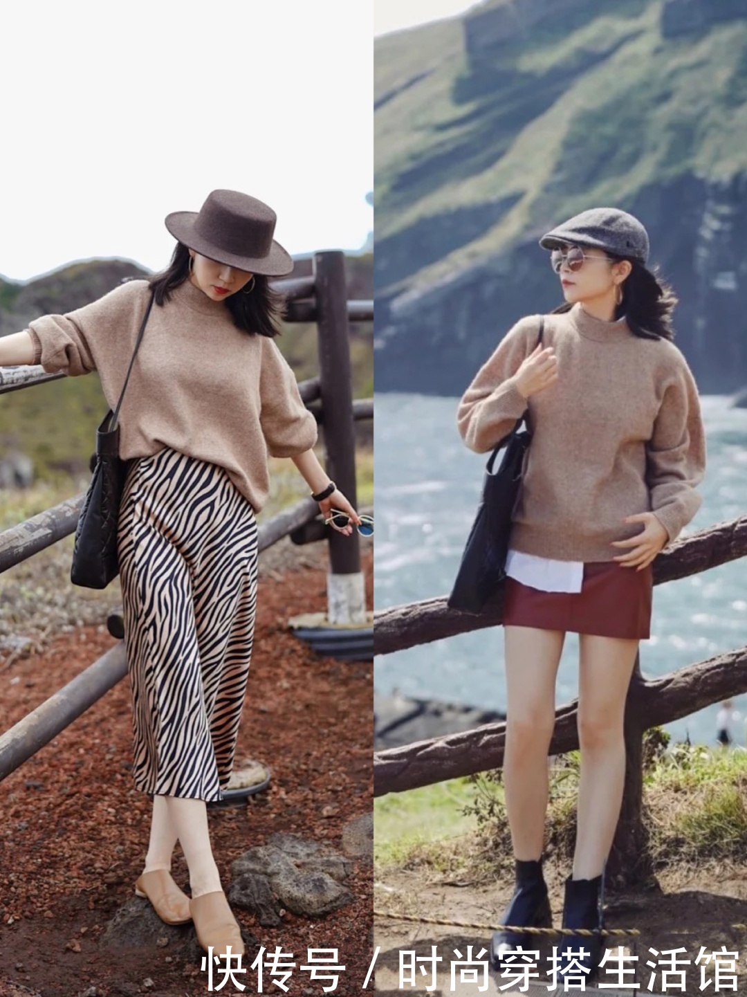 忽冷忽热穿衣太难?跟着这位博主这样穿,时髦气质又出众