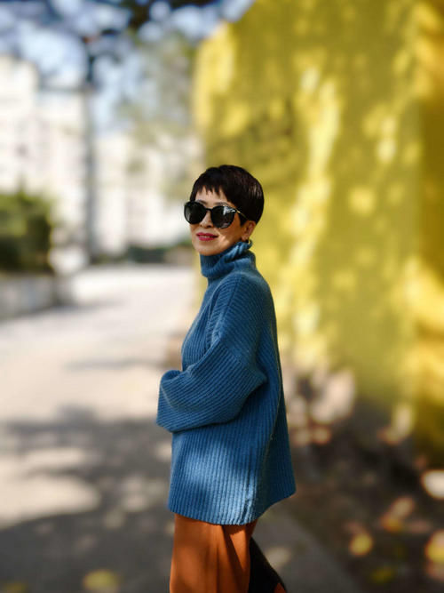 讲真，穿衣就服这些50＋的女人！她们的日系色彩穿搭，优雅气质