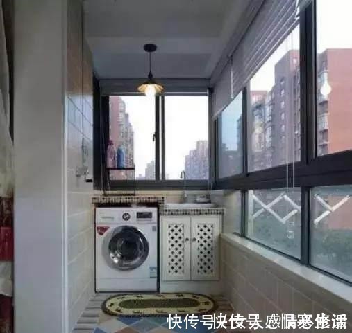 滚筒洗衣机|老婆在阳台腾出一平米,做了个砖砌洗衣房,实用又美观