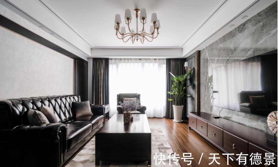 大理石|100㎡优雅美式,诠释清新淡雅的惬意生活!