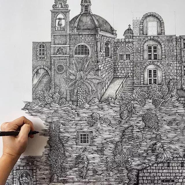 艺术学院|一幅画用掉上百支笔,看到最后成果这么震撼,也就不觉得心疼了