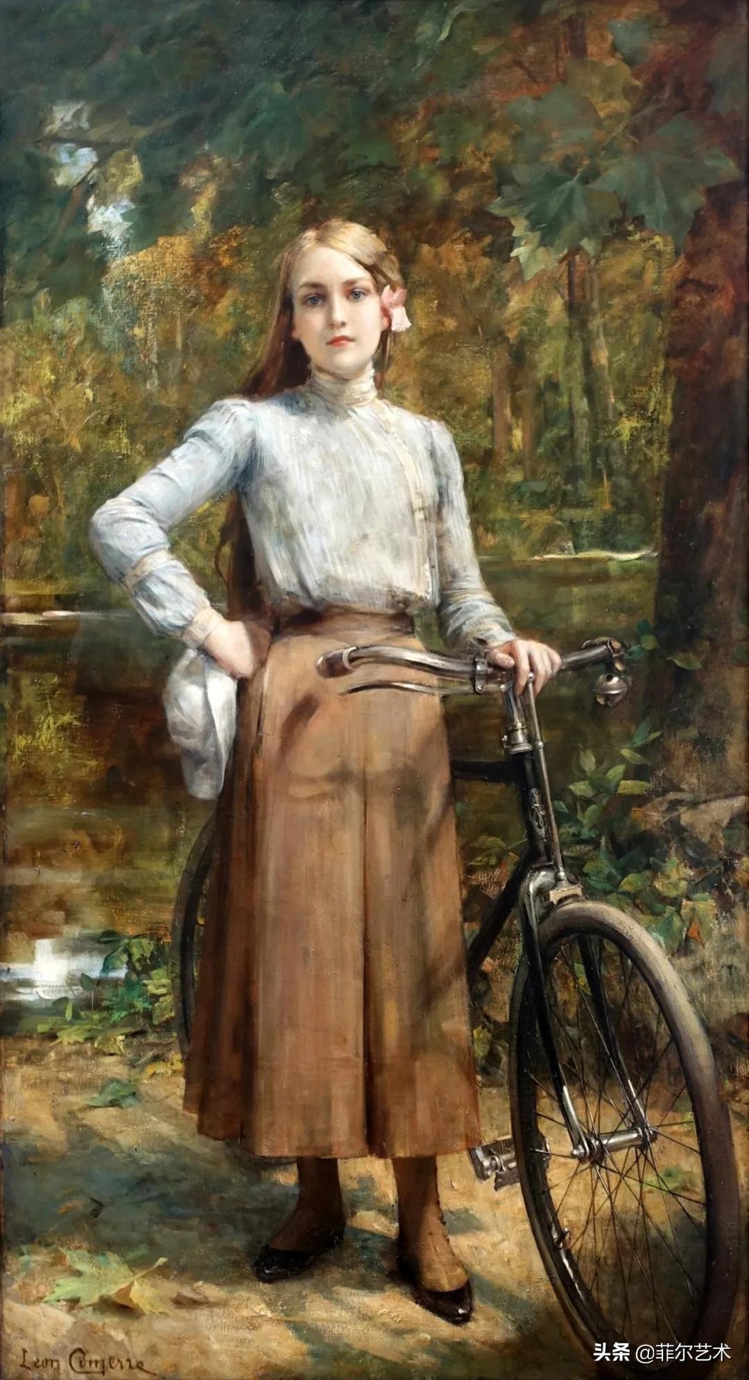 肖像@法国学院派著名画家科默尔,笔下的美丽女性犹如天使下凡