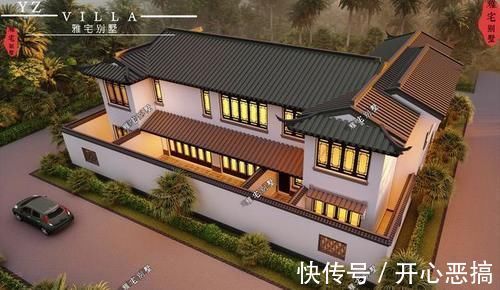 鸟瞰图|宅基地宽二十八米，长二十一米，想建个中式四合院该怎么设计？