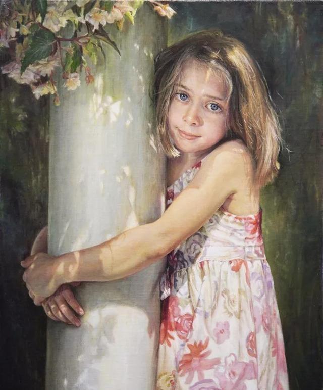 油画$加拿大女艺术家现实主义人体油画,细腻逼真,引人遐思