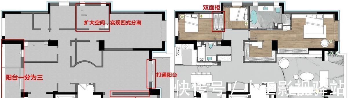 柜子|又是个260㎡的抢手大平层,高层湖景房格局够大,越简,越奢华