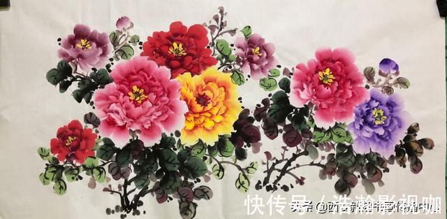 国画@国画收藏，工笔画梅花牡丹，《品若梅花香在骨，人如秋水玉为神》