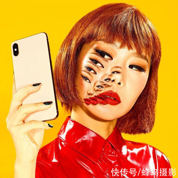 艺术家|韩国一女学生在身上画画,脸和牙齿都不放过,犹如“贞子”再现