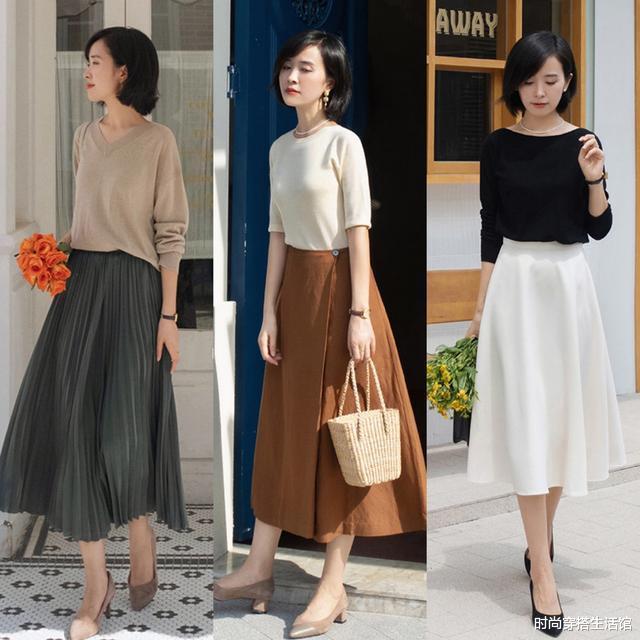 百褶裙|又到了穿针织衫的季节,送你几个搭配技巧,简约大方又气质