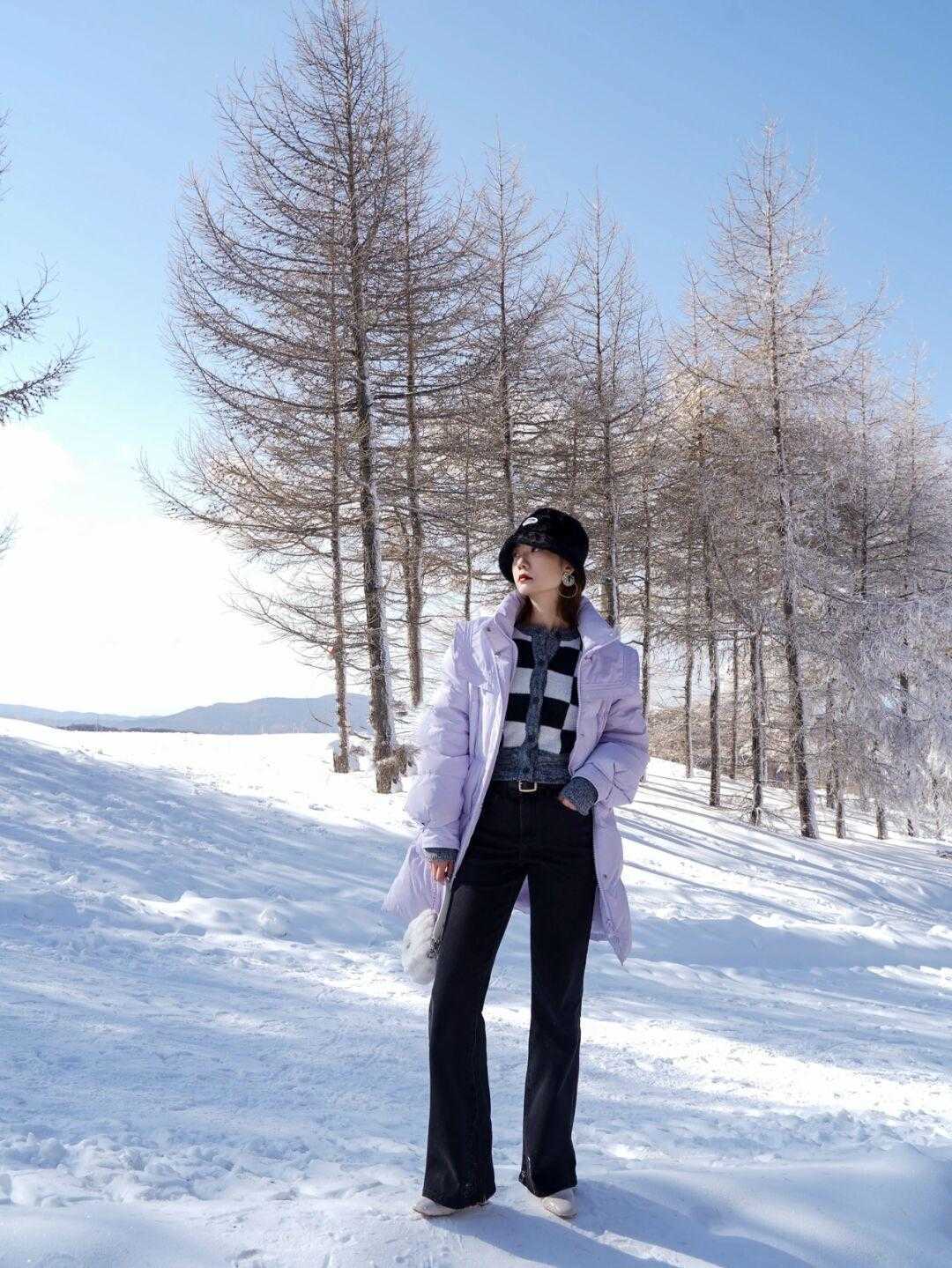 米黄色|长款羽绒服搭什么最好看?码住这三件,每天上街美的都不重样