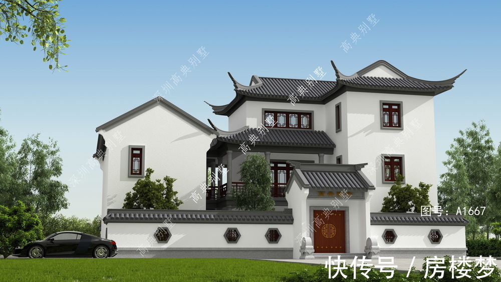 闲暇|中式庭院别墅，在闲暇之余，可以安静的享田园生活的美妙