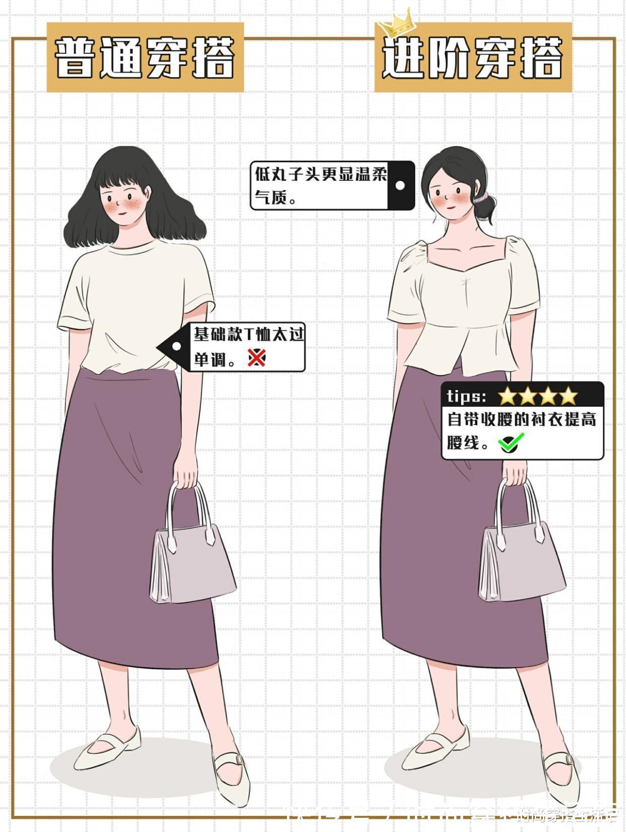 打扮|会打扮才不显老!瞧瞧这6组穿搭对比图,建议大家收藏起来