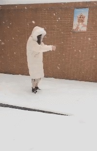 |搞笑GIF趣图:再有二个月就要过年了,你们家乡有没有下雪