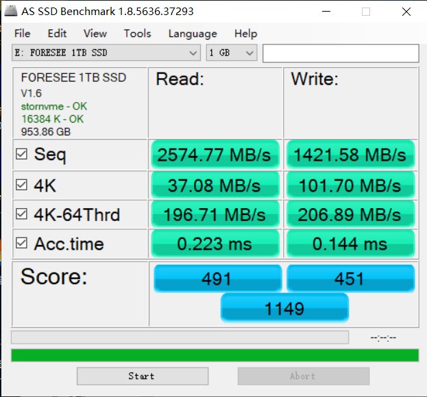 硬盘|江波龙 FORESEE XP1000 1TB SSD 体验：主流性能，超低发热