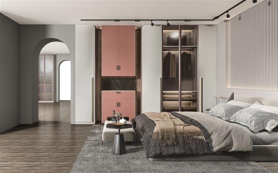 玻璃门|柯唯尔全屋定制:玻璃柜门,让家居高级感触手可及