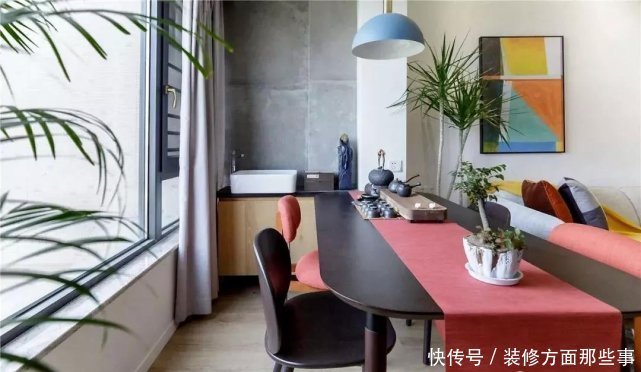 北欧|87平北欧混日式风将客厅打造舒适的家庭影院,阳台设计成品茶区