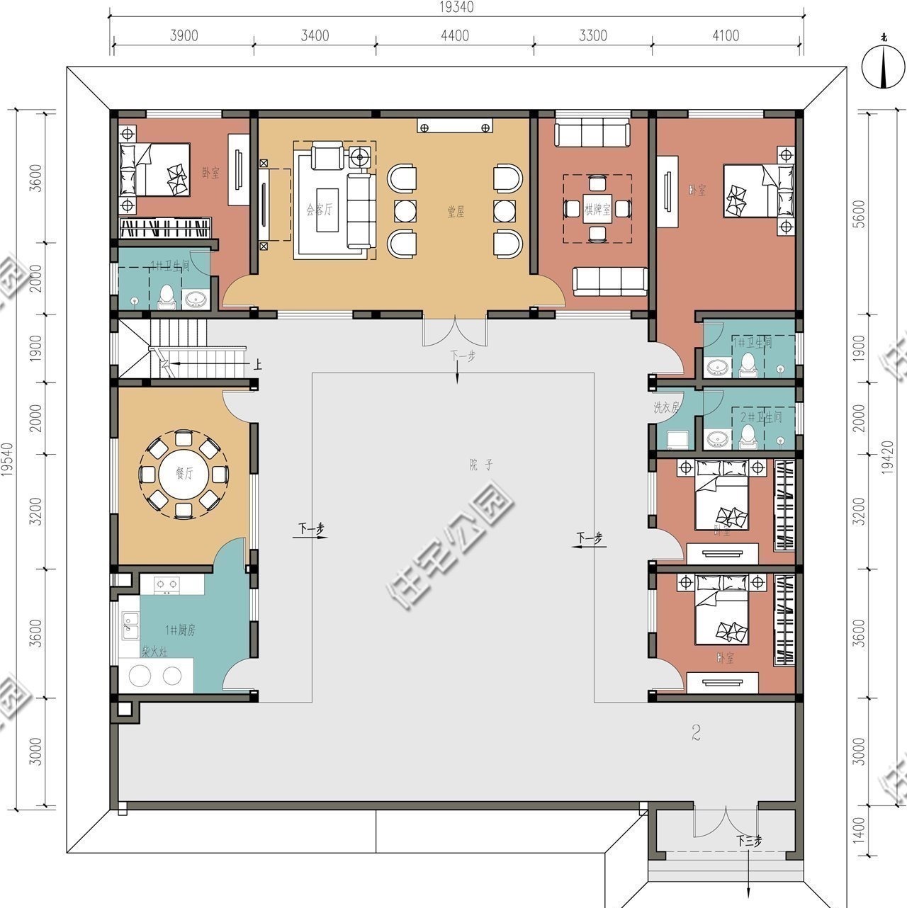 占地面积|20万起就能盖的中式小院，第1套适合南方，第3套适合北方