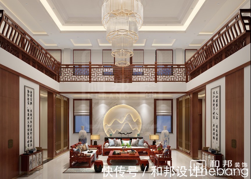家具|农村自建房的新中式风格,颜色搭配与空间线条是重点!