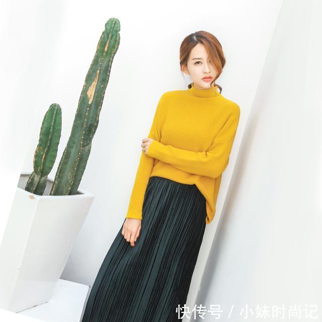 百搭|半高领毛衣,你的时髦必备