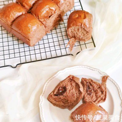 一次发酵!隔夜松软的巧克力流心面包