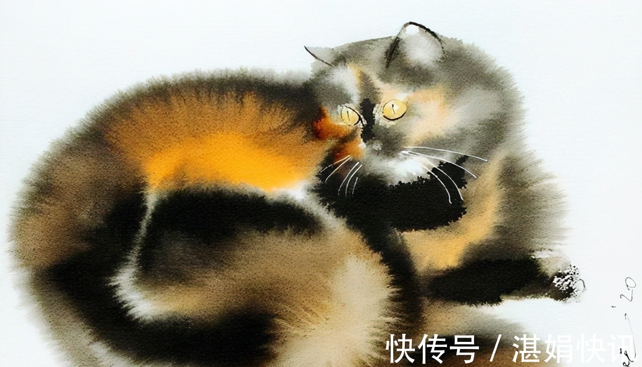 恩德雷!水墨是中国传统绘画,老外用它画动物——别说另有一番意境