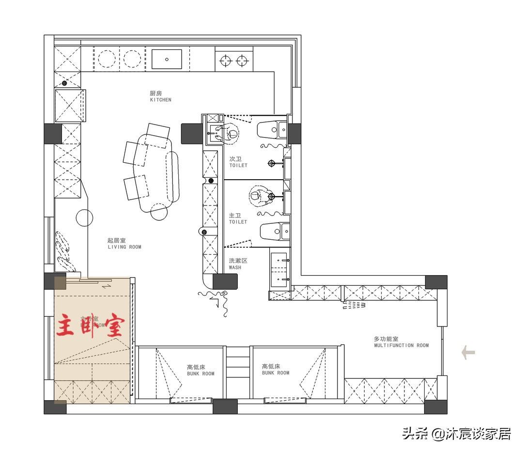 高低床|佩服!她把仅55㎡的家重新改造,有“4室”两卫,老破小逆袭成功