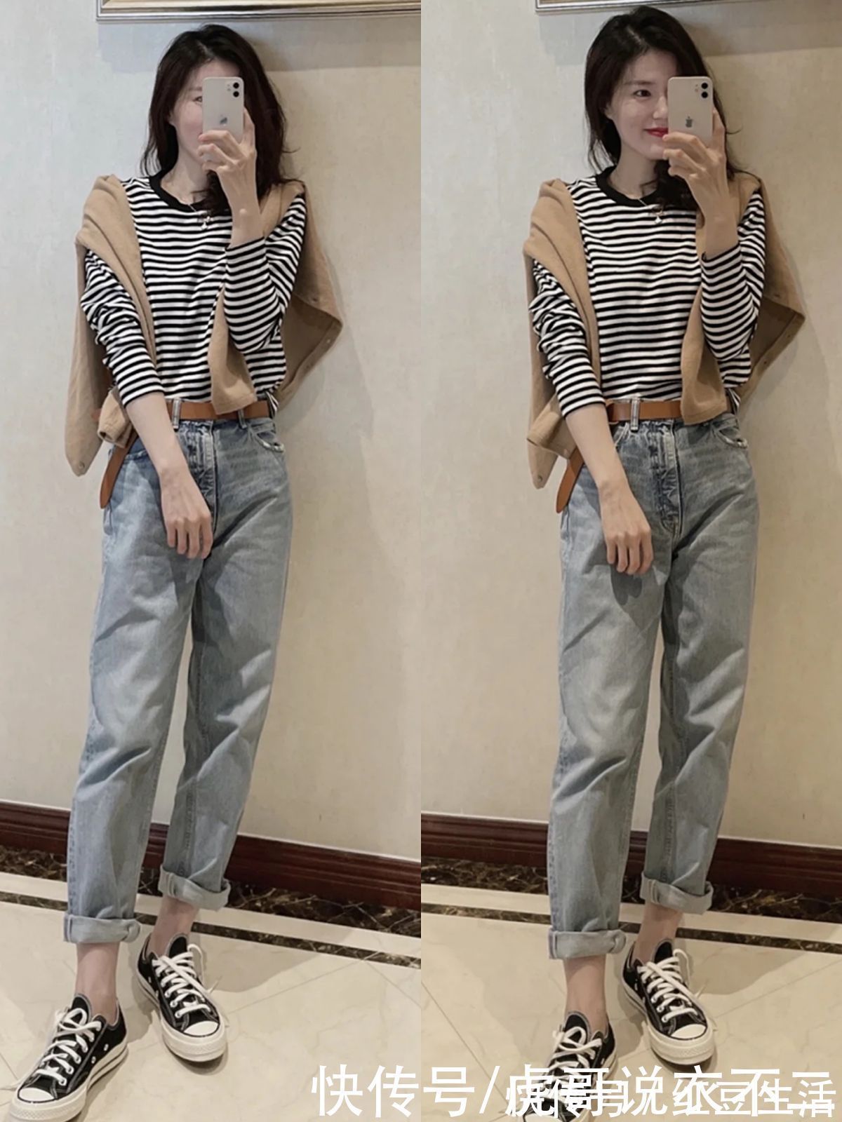 女人|懂穿衣的女人,穿牛仔裤不会总配针织衫,它的N种搭配学起来吧