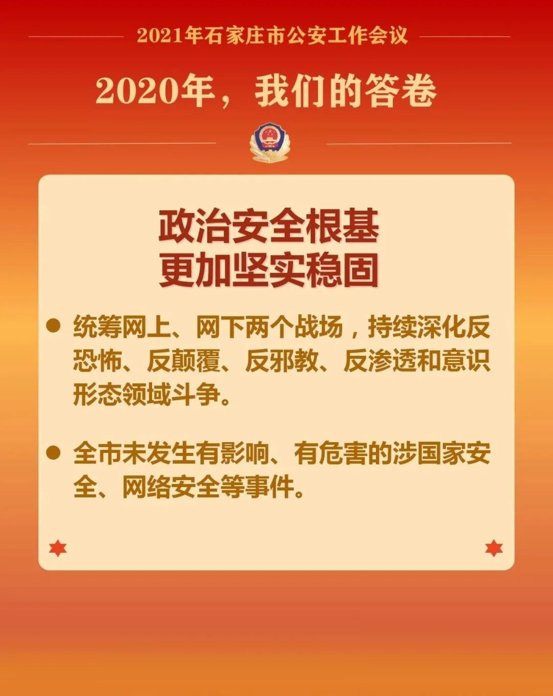 石家庄公安：2020，不负韶华；2021，奋楫启航