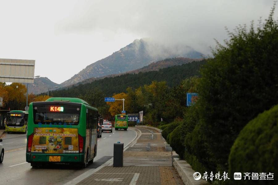 齐鲁壹点|壹图集丨立冬初雪飘，泰山红门别样美