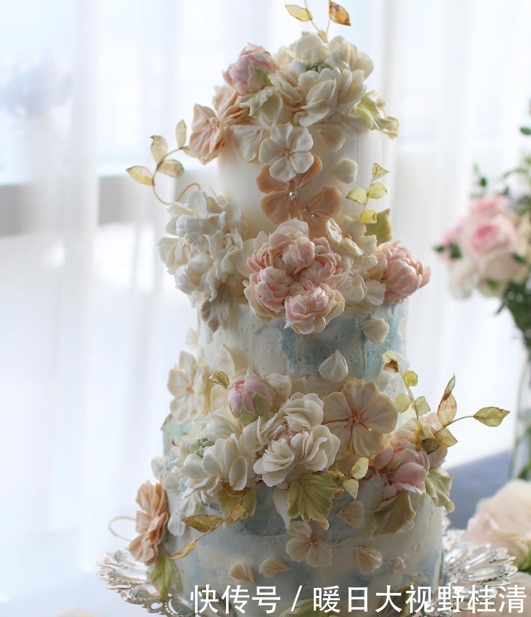 撩人|她做的鲜花蛋糕太撩人,看完后全世界都惊艳了
