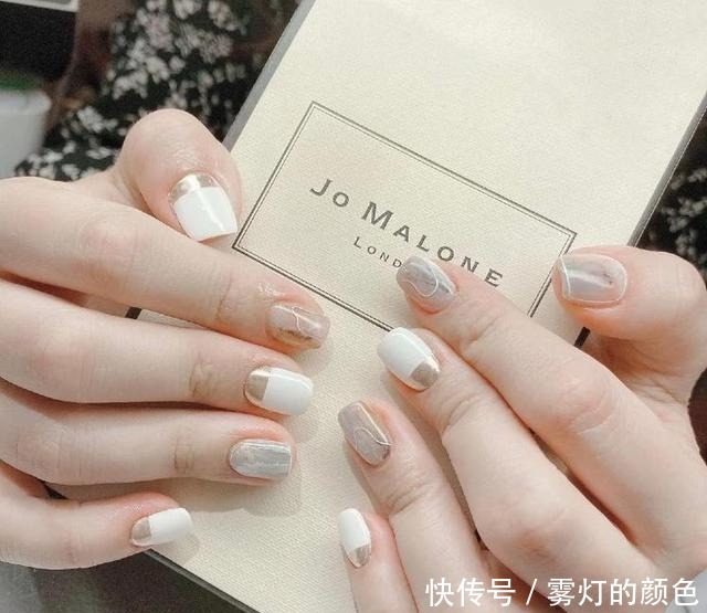 琥珀色|显白时髦,这几款美甲新年做起来,超出众