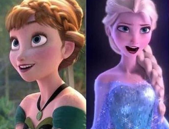 大妈|冰雪奇缘新版VS旧版,艾莎越来越像公主,安娜却越来越像大妈