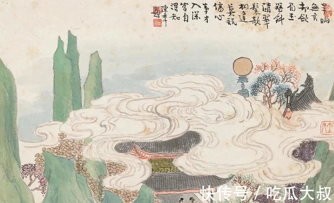 任预@「津门网」清代任预在A4纸张大小的册页上,画的山水别具诗情韵味