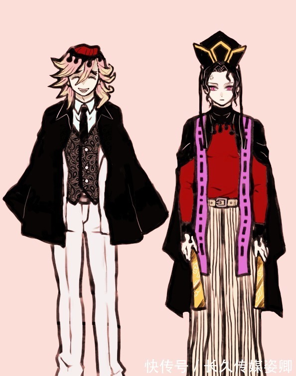 无惨|鬼灭之刃主角互换衣服,无惨很违和,蛇柱比祢豆子还可爱