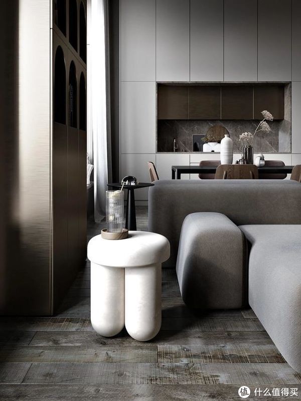 轻奢风|外国小伙的93㎡单身公寓,全屋轻奢风,卧室纱帘让网友吵翻了天