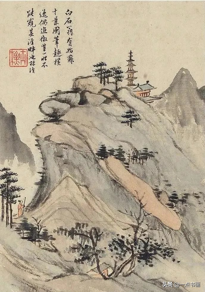 林泉&查士标山水册，渴笔淡墨，满纸逸气