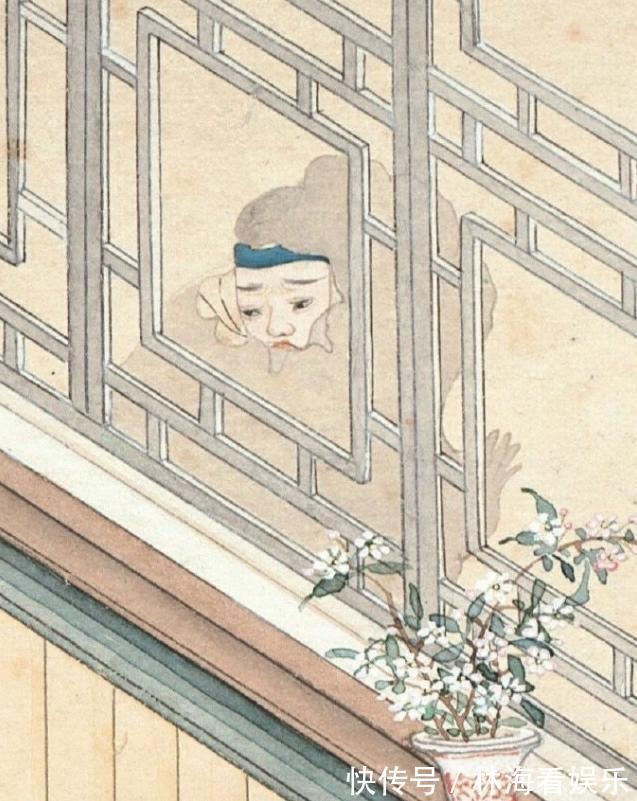 女鬼图&清朝一幅女鬼图,很多网友都不敢看,放大10倍你看她在干什么!