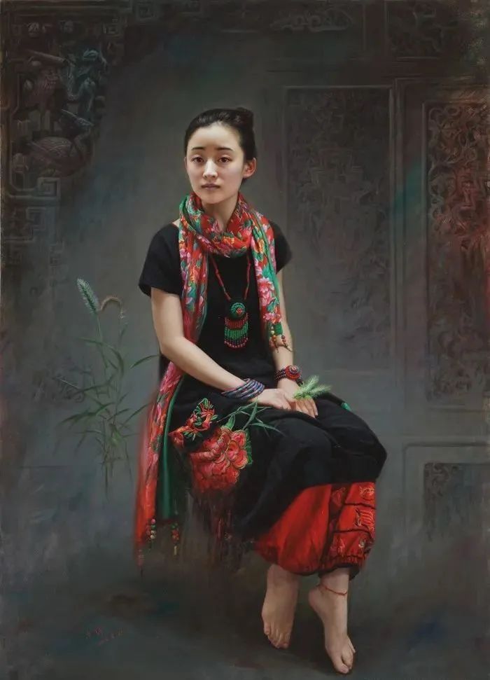 油画@美女画家安静油画里的美女,貌若天仙