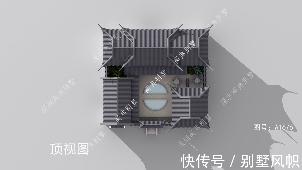 庭院|高级灰白色组合，中式庭院别墅，同时也体现了传统的中式住宅文化