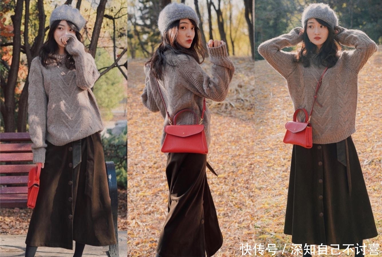 毛衣|毛衣+半身裙,看韩国小姐姐如何诠释,温柔又有女人味的时尚!