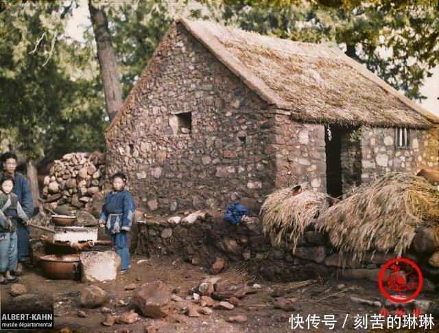 彩色老照片1913年泰山风景