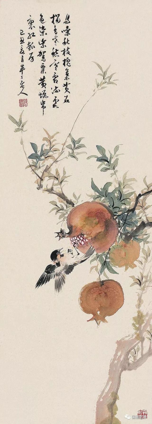 齐白石!笑口常开,多子多福——现当代名家笔下的石榴