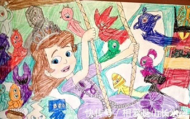 男童|九岁男童笔下的迪士尼公主，艾莎和安娜被丑化，爱丽丝公主最相似