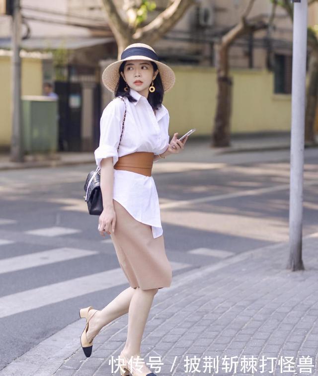 夏季穿白衬衫太out不,看三木博主穿白衬衫特时髦,美出新高度