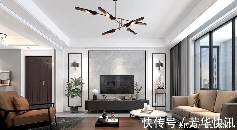 现代家具|花了半年完工,全屋很漂亮,电视墙特别上档次,客人进门就夸赞!