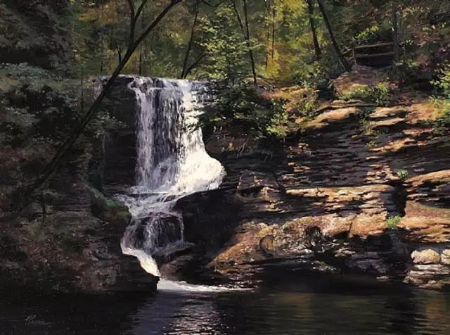 油画#加拿大画家Lili Anne Laurin的风景油画,在形色光影中倾洒出绝美风景