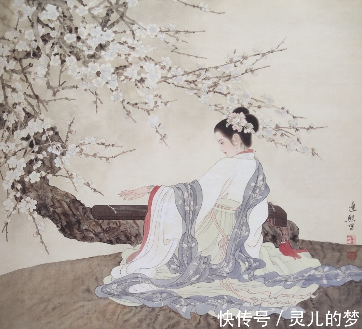彭连熙$贾维泽:品读彭连熙工笔仕女画——连熙笔端画,万人手中风!
