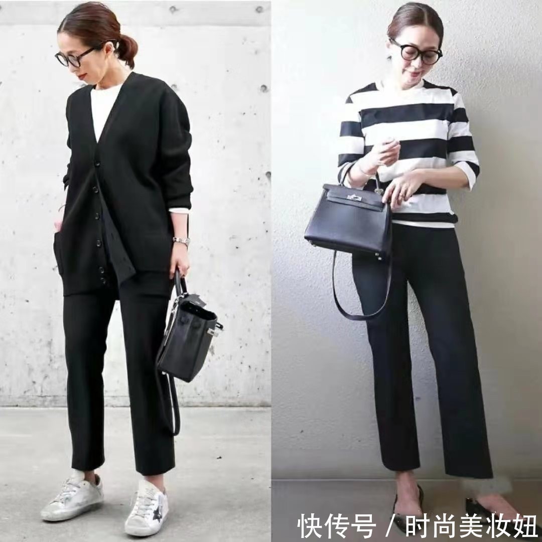 搭配|这才是50岁女人该有的打扮,学博主无龄感穿搭,简约高级又显气质
