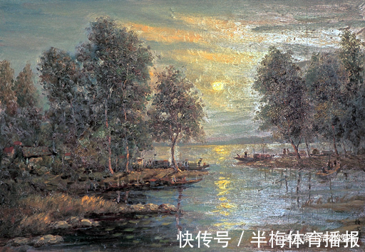 少年时代$中国早期油画家:颜文樑油画作品欣赏